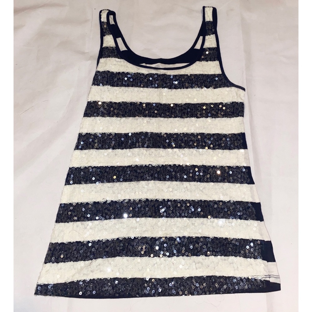 Old navy sparkly striped tank top SPARKLE!!!!